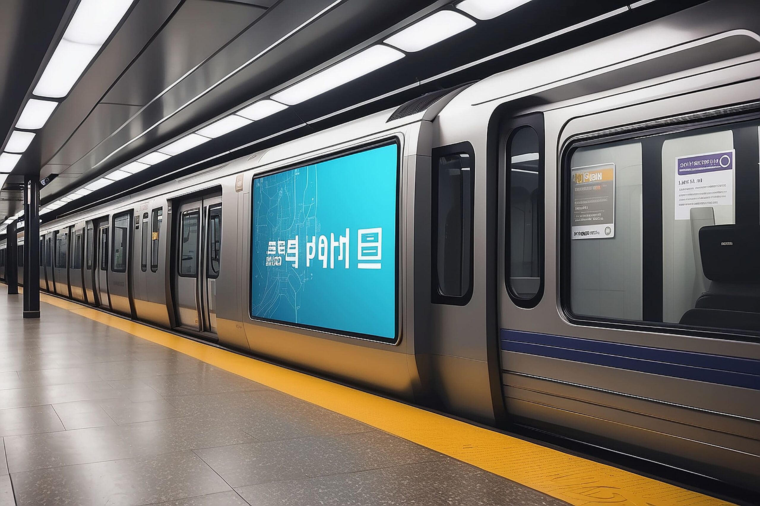 Outdoor eletrônico de sinalização em metrô de Seul