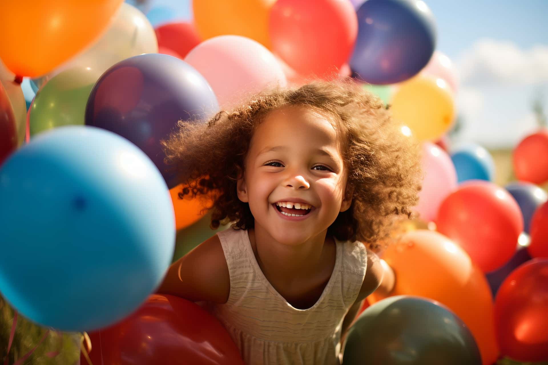 menina brincando com imagens de balões (1)