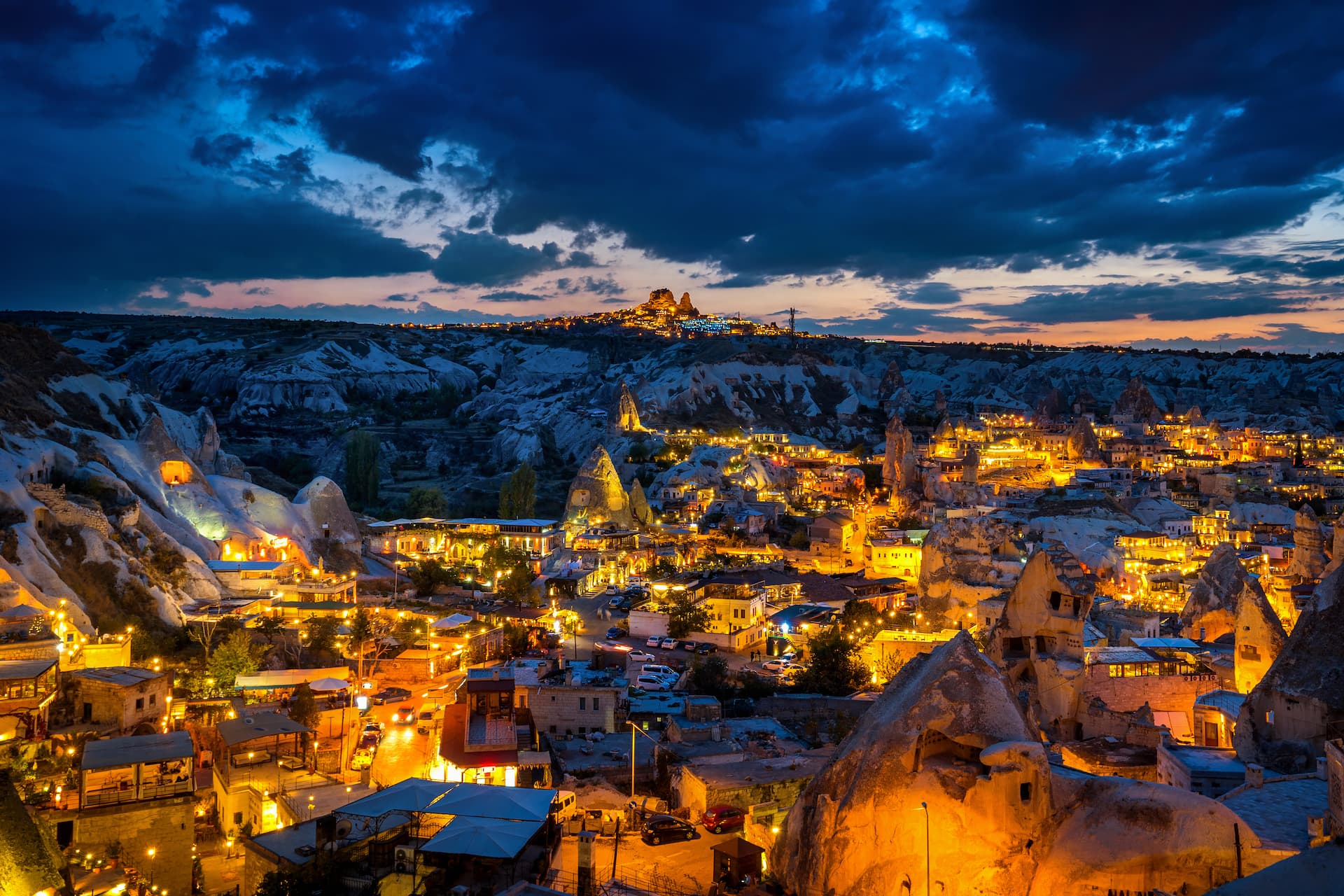 Cidade de Göreme vista de cima, na Capadócia